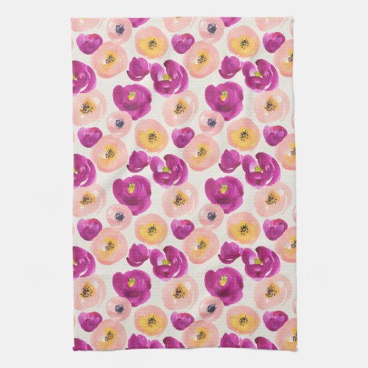 Linge De Cuisine Motif botanique d'aquarelle (Vertical)
