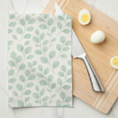 Linge De Cuisine Motif botanique d'eucalyptus (Quart Plié)