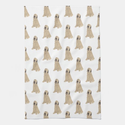 Linge De Cuisine Motif Briard Dog (Vertical)
