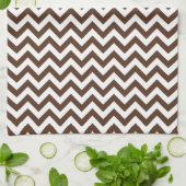 Linge De Cuisine Motif Brown de Chevron (Plié)