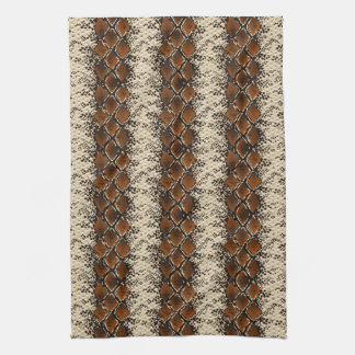 Linge De Cuisine Motif Brown de peau de serpent de diamants
