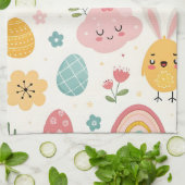 Linge De Cuisine Motif Bunny de Pâques (Plié)