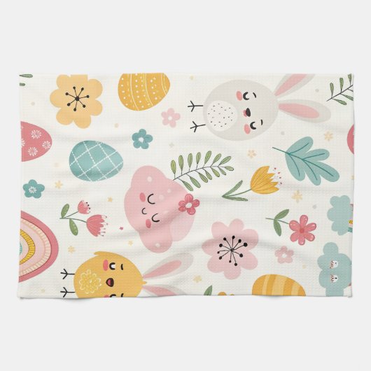 Linge De Cuisine Motif Bunny de Pâques (Horizontal)