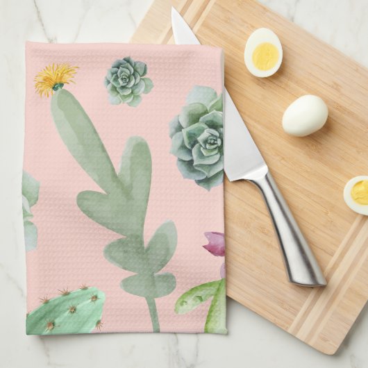 Linge De Cuisine Motif Cactus 8 (Quart Plié)