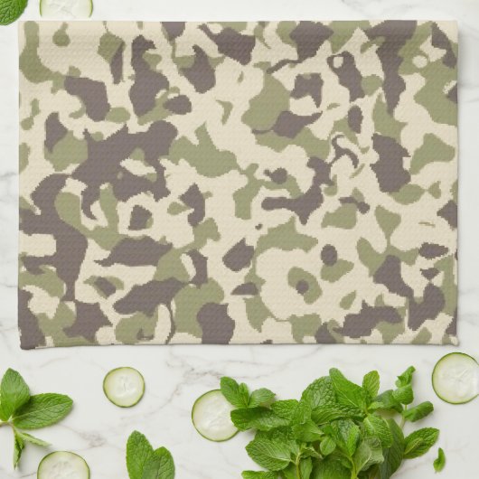 Linge De Cuisine Motif Camo (Plié)