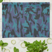Linge De Cuisine Motif camo bleu (Plié)