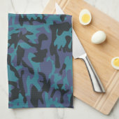 Linge De Cuisine Motif camo bleu (Quart Plié)