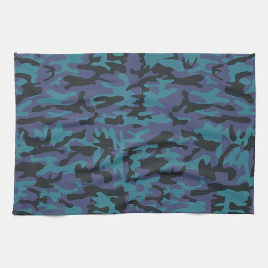 Linge De Cuisine Motif camo bleu (Horizontal)