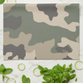 Linge De Cuisine Motif Camo Vert (Plié)