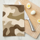 Linge De Cuisine Motif camouflage beige (Quart Plié)