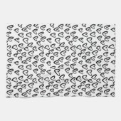 Linge De Cuisine Motif cardiaque de peinture AVC (Horizontal)