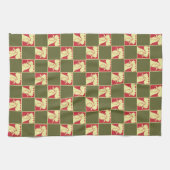 Linge De Cuisine Motif carreau coq (Horizontal)
