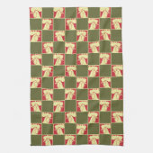 Linge De Cuisine Motif carreau coq (Vertical)