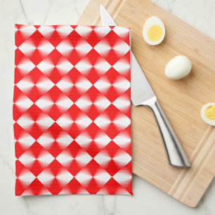 Linge De Cuisine Motif carreau rouge et blanc