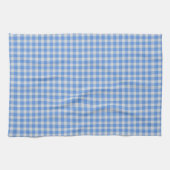 Linge De Cuisine Motif carreaux gingham bleu barbeau  (Horizontal)