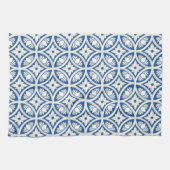 Linge De Cuisine Motif Carrelage Lotus Côtier - Le Lotus Blanc (Horizontal)