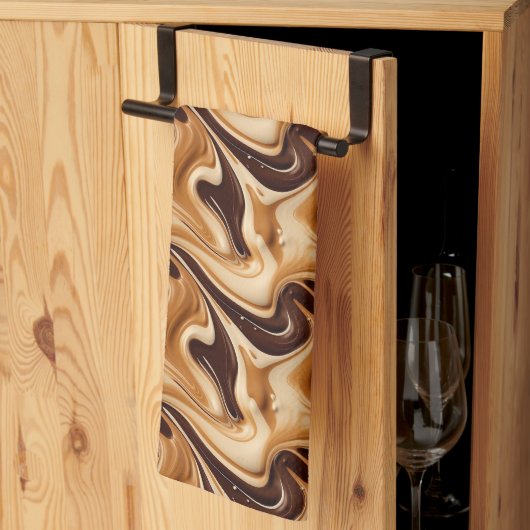 Linge De Cuisine Motif carrelé au café liquide (Pliage en tiers)