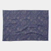 Linge De Cuisine Motif céleste Navy (Horizontal)