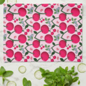 Linge De Cuisine Motif cerise (Plié)
