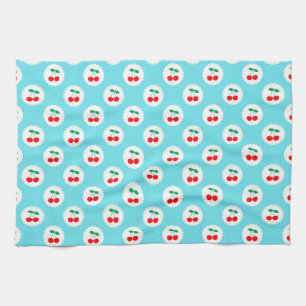 Linge De Cuisine Motif Cerise – Cadeau & Décoration Rétro aux Fruit