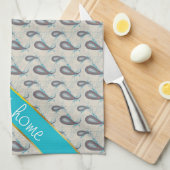 Linge De Cuisine Motif Champagne Paisley (Quart Plié)