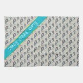 Linge De Cuisine Motif Champagne Paisley (Horizontal)