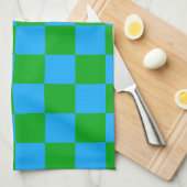 Linge De Cuisine Motif chèque À damiers bleu vert (Quart Plié)