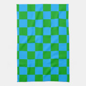 Linge De Cuisine Motif chèque À damiers bleu vert (Vertical)
