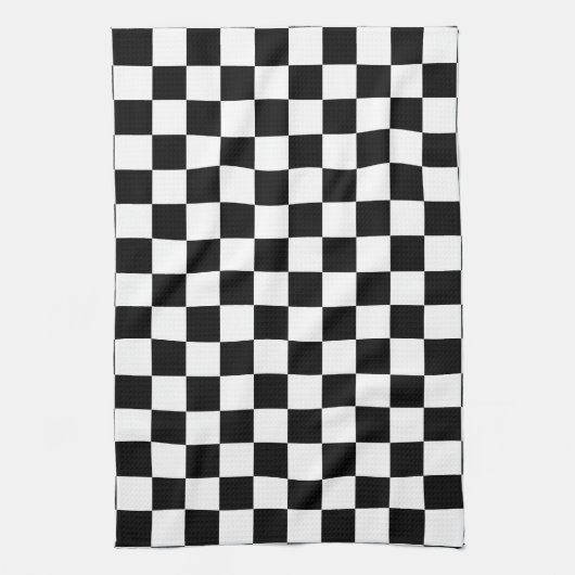 Linge De Cuisine Motif chèque À damiers noir blanc (Vertical)