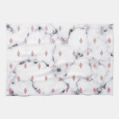 Linge De Cuisine Motif chic en marbre rose carré (Horizontal)