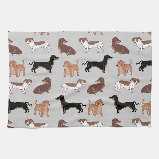 Linge De Cuisine Motif chien Dachshund (Horizontal)