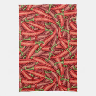 Linge De Cuisine Motif Chili Pepper