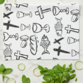 Linge De Cuisine Motif chrétien (Plié)