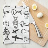 Linge De Cuisine Motif chrétien (Quart Plié)