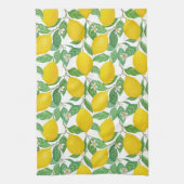 Linge De Cuisine Motif citron blanc jaune (Vertical)