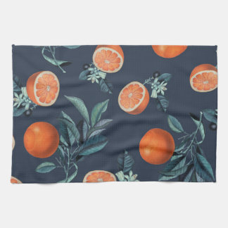 Linge De Cuisine Motif citron et feuille VI