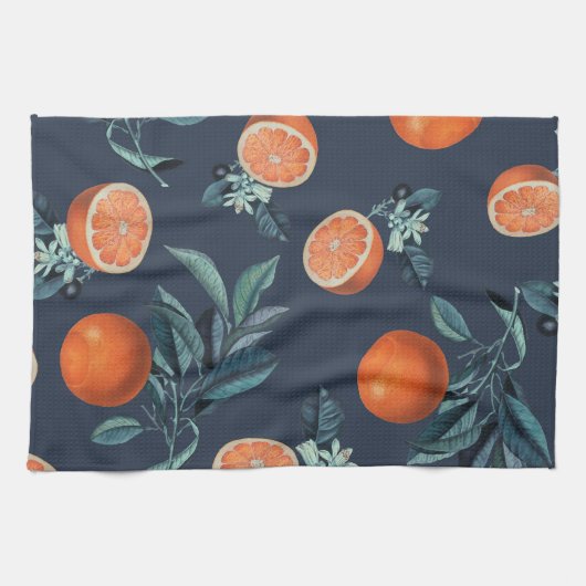 Linge De Cuisine Motif citron et feuille VI (Horizontal)