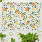 Linge De Cuisine Motif Citron Et Orange (Plié)