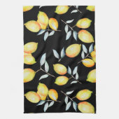 Linge De Cuisine Motif citron noir (Vertical)