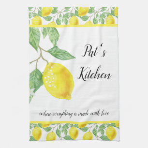 Linge De Cuisine Motif citron personnalisé
