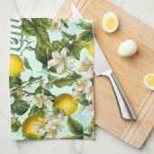 Linge De Cuisine Motif Citrons (Quart Plié)