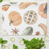 Linge De Cuisine Motif Citrouille coloré tendance | Vibes d'automne (Plié)
