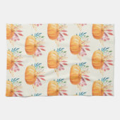 Linge De Cuisine Motif Citrouille d'aquarelle orange (Horizontal)