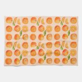 Linge De Cuisine Motif Citrus Orange (Horizontal)