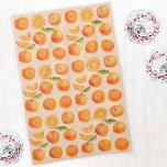 Linge De Cuisine Motif Citrus Orange<br><div class="desc">Zingy et délicieux motif d'agrumes orange sur un arrière - plan rose vif. Parfait pour les gourmets et tous ceux qui aiment la cuisine. Art original de Nic Squirrell.</div>