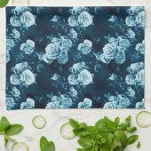 Linge De Cuisine Motif classique de rose de bleu (Plié)