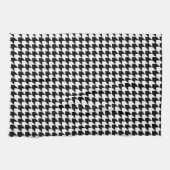 Linge De Cuisine Motif classique noir en houndstooth (Horizontal)