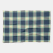 Linge De Cuisine Motif classique tatan bleu foncé Mint vert Turquoi (Horizontal)