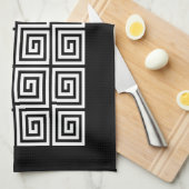 Linge De Cuisine Motif clé grec (Quart Plié)