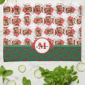 Linge De Cuisine Motif Cocker Spaniel Monogramme Chien de Noël (Plié)